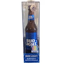 Limited Edition Bud Light Bluetooth Glass Bottle Speaker With Color Changing LED