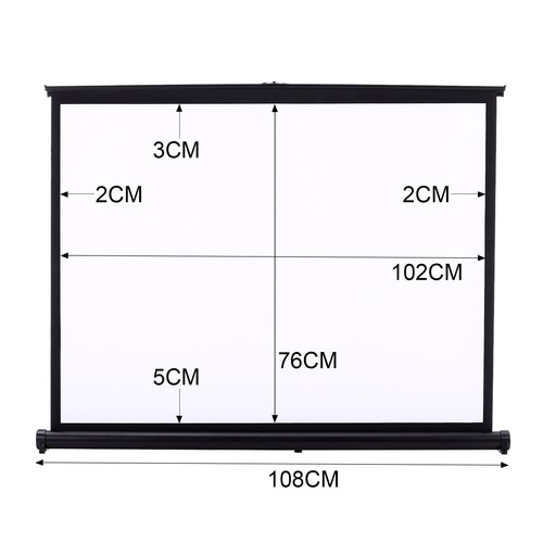 40/50inch Portable Projector Screens Home Easy Manual Pull Down Table Screen 4:3 - Picture 16 of 16