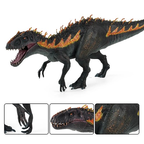 Oenux Jurassic Dinosaur Spinosaurus Indominus Rex action figure bocca aperta - Foto 11 di 20