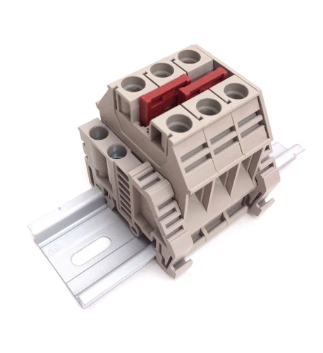 Solar Combiner Box Connector DIN Rail Terminal Blocks Dinkle 6AWG 60A 600V