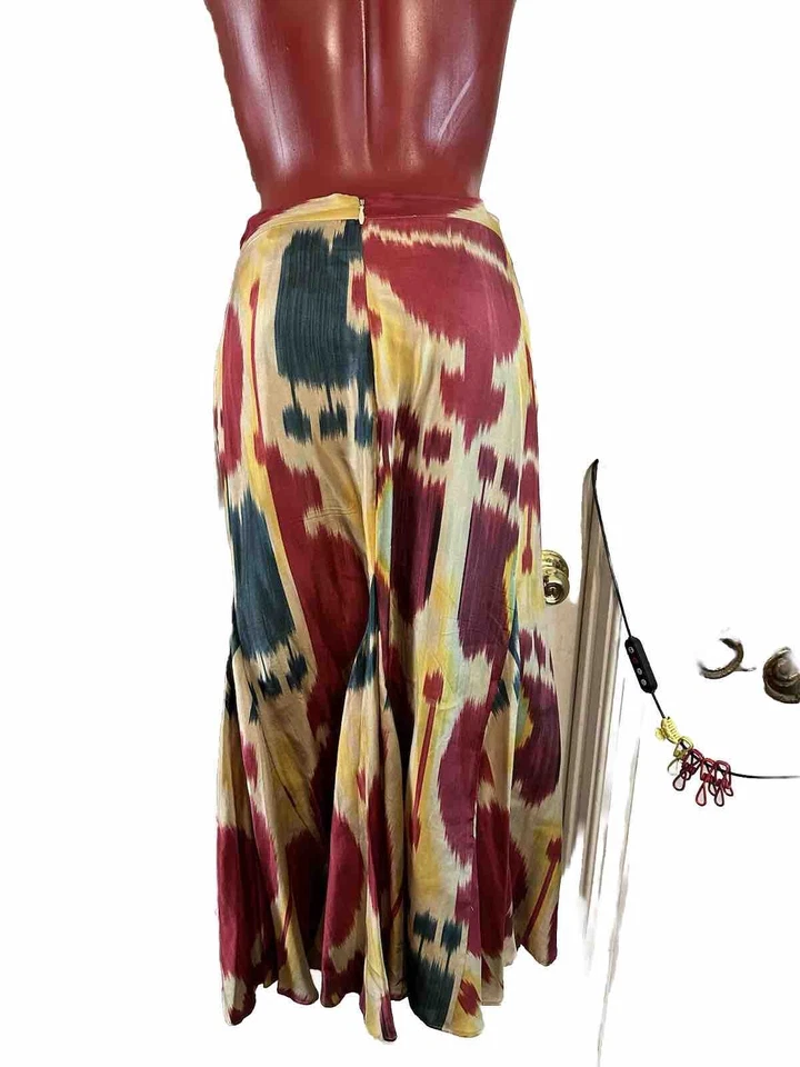 BEAUTIFUL SILK LAUREN RALPH LAUREN MIDI COLORFUL FULL SKIRT -PLUS SIZE 18W EUC - Image 4 of 4