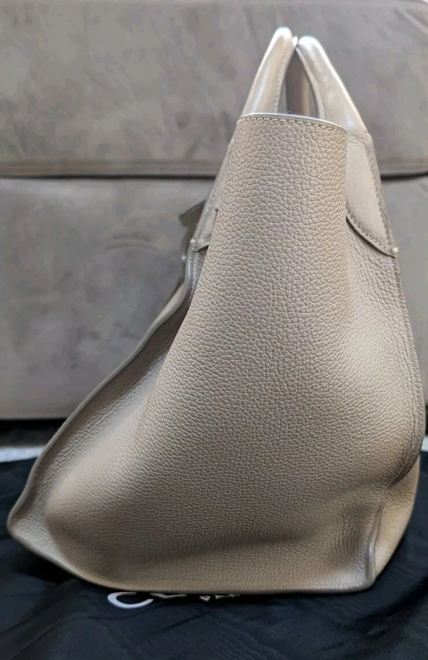 Celine - Bolso de mano de cuero Big Bag - Neutro - Auténtico / Usado en excelente estado - Se envía desde EE. UU. Foto 4 de 4
