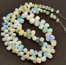 Ethiopian Opal Smooth Teardrop Shape Beads 8.20x5.30 mm Opal Plain 17 inch T99