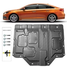 For Hyundai Sonata 15-19 Engine Splash Shield Chassis Armor Under Guards Black