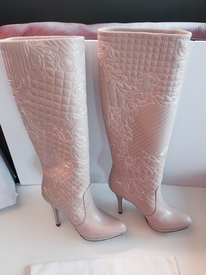 light pink leather boots
