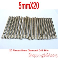 20X 5mm Diamond Drill Bits Set Hole Saw Cutter Tool Glass Marble Granite Tile