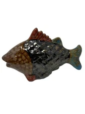 Vintage Ceramic Fish Spitter Statue FOUNTAIN SCULPTURE Garden KOI POND Aerator 