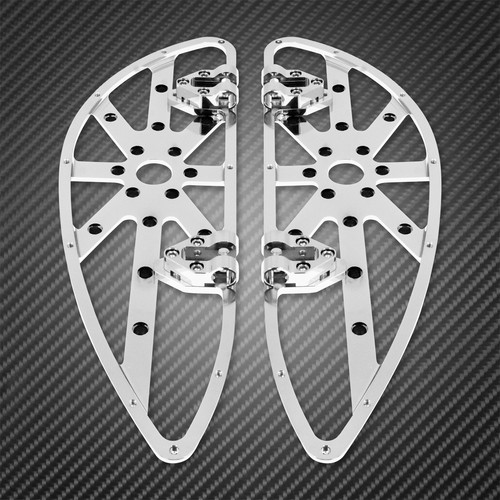 Chrome CNC Hollow Driver Floorboards Foot Peg Fit For Harley Touring 2022 Dyna - Picture 9 of 12