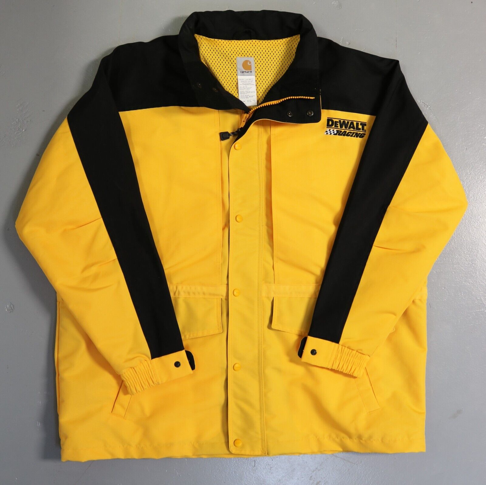 Vintage 90s Carhartt DeWalt Racing Men's C48 YLW … - image 1