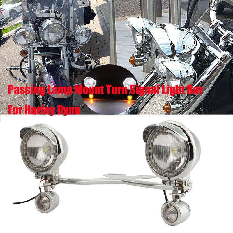 Barra de luz de señales de giro de punto de paso de conducción para Harley Sportster XL 1200 883 Foto 2 de 4