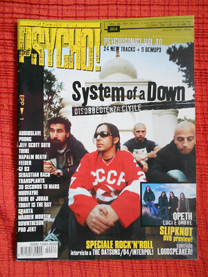 rivista PSYCHO 64/2002 System Of A Down Opeth Slipknot Audioslave Prong  No cd