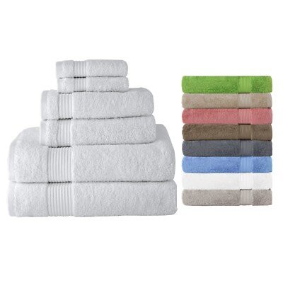 Amadeus 6 & 12 Pc Soft Absorbent Bath Towel Set 650 GSM Quick Dry Turkish Cotton