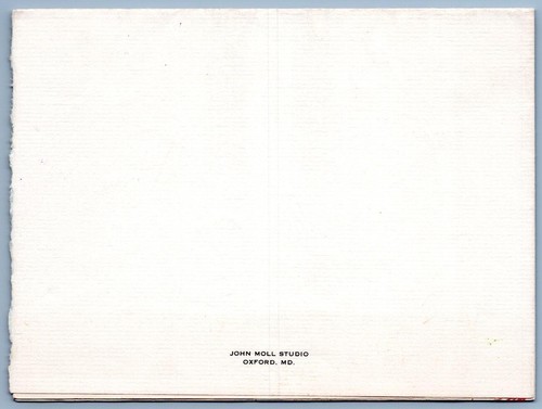 1965 John Moll St Michaels MD Littlewood Family tarjeta de Navidad Martingham Wreath - Imagen 3 de 3