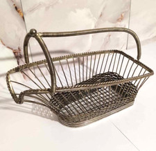 serviteur panier porte bouteille en métal vintage