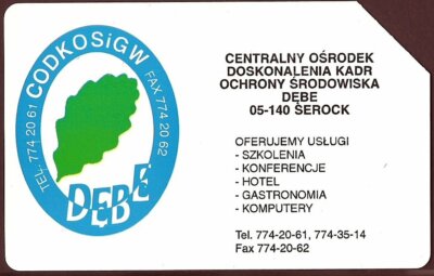 *788/2020 USED URMET POLAND 221 PHONECARD CARD CODKOSIGW-DEBE 100 U