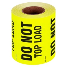 5" x 3" DO NOT TOP LOAD Inventory Stickers, Shipping Labels - 1500pc, 3 Rolls