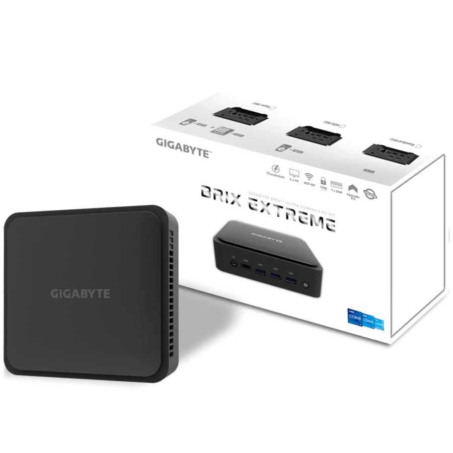 GIGABYTE BRIX Intel i3-1220P GB-BEI3H-1220 Mini PC | Win11+RAM+SSD Options - Image 2 of 4