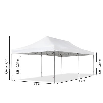 Faltzelt Faltpavillon 4x8 Party Klappzelt PVC, 50mm, 4 Seitenteile | eBay.de
