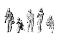 3D Printed 1/72 WWII U.S. Army Infantry 5-Person Group Unpainted Finished Model