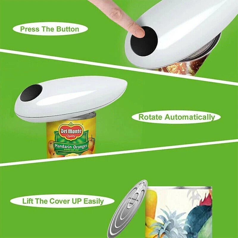 Abrelatas Automático One Touch Abridor de Tapa de Tarro Eléctrico Hogar Versión Actualizada Foto 3 de 4