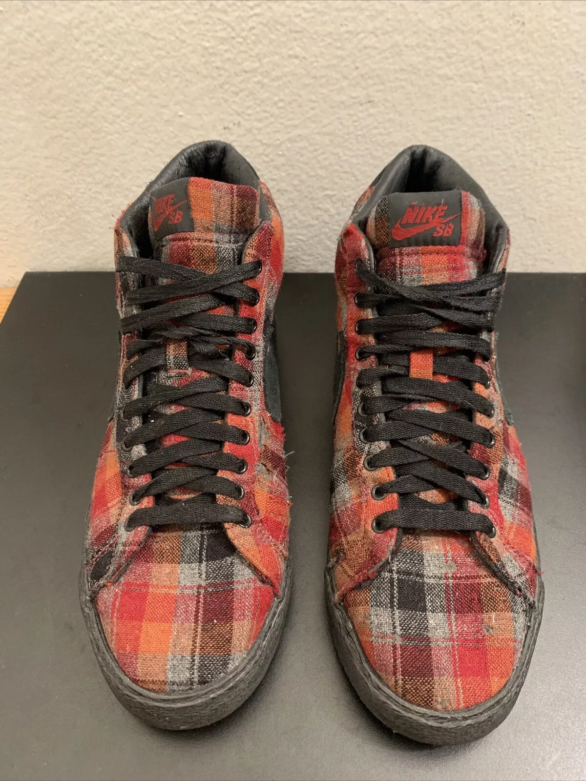 NIKE SB BLAZER HIGH PRM Todd Jordan Plaid Skate Supreme (310801 601) homme 10,5