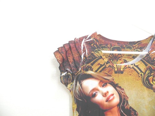 MISSSHOP JESSICA ALBA womens junior size small to med top short sleeve rare NEW - Picture 4 of 5