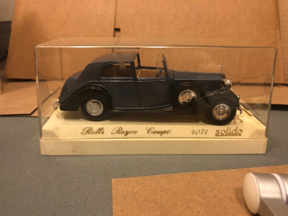 1/43 VINTAGE SOLIDO #4071 1939 ROLLS ROYCE COUPE BLUE AND BLACK | eBay