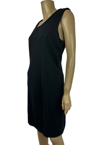 Coldwater Creek Black Double Knit Dress Size 14 Sleeveless Rayon Blend - Picture 3 of 5