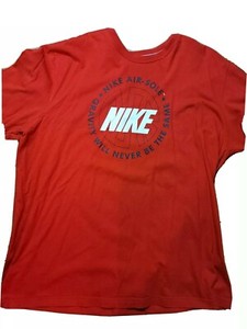 Nike Air Sole Regular Fit Red Short Sleeve Graphic T-Shirt Men's Size 2XL | eBay