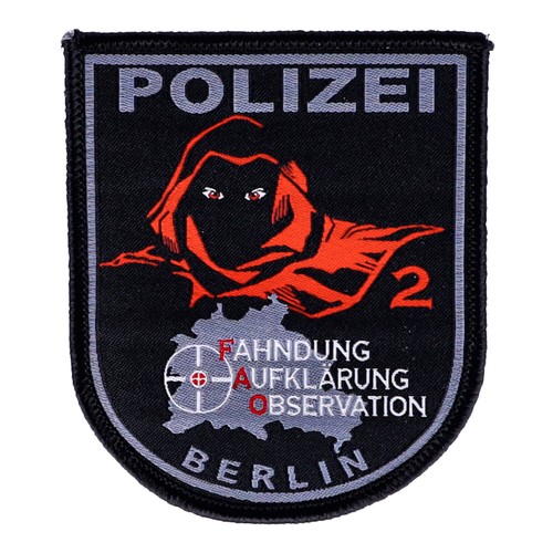 Abzeichen Patch Polizei Berlin MEK Mobiles Einsatzkommando FAO 2 farbig