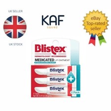 Blistex,Medicated Lip Ointment,Cold Sores Dry Chapped Lips, 6g each , 3 TUBES
