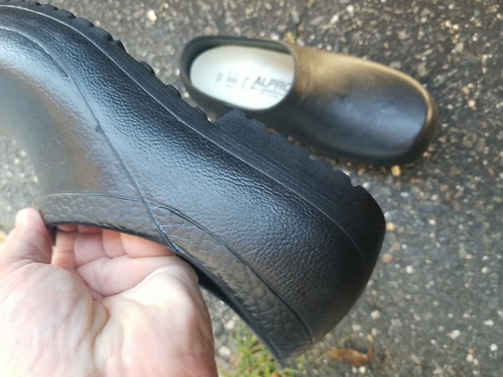 Alpro Birkenstock Clogs Mens US 14 Black Rubber Slip Res Shoes Casual Slip On image 5