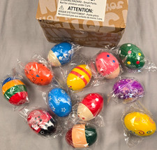 12 Wooden Egg Shakers Maracas Musical Acoustic Sounds Party Favor Set JOYIN NIB
