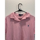 Polo Ralph Lauren Men Custom Slim Fit Pink Short Sleeve Polo Shirt Size L