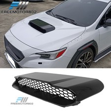 Fits 22-26 Subaru Wrx D Style Front Air Intake Vent Hood Scoop Gloss Black 3pcs