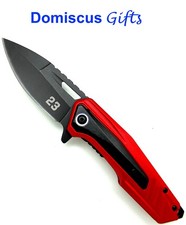 8" NEW WarTech RED and BLACK Sport Spring Assisted POCKET KNIFE Folding Knives