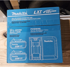 Makita LXT 18V Li-Ion Battery & Rapid Charger Starter Pack, 2x 4.0Ah