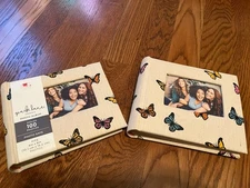 Park Lane Butterfly Fabric Photo Albums….set Of 2.  NEW!!!!