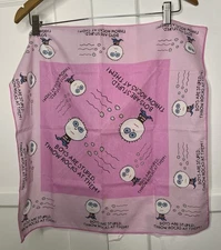 David & Goliath "Boys are Stupid, Throw Rocks at Them" 20inx20in handkerchief