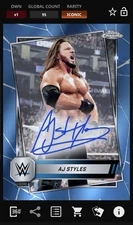 AJ Styles - Signature Blue 150cc Iconic - Topps Slam WWE Chrome 25 Digital
