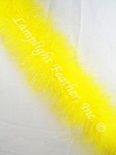 Yellow Marabou Feather Boa   2 Yards 6 ft   15 Gram Weight