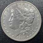 1891-CC Morgan Silver Dollar $1 AU Details Extra Fine Key Date Carson City