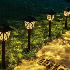 2/4/6/8Pcs Super Bright Solar Lights Solar Pathway Lights Outdoor Waterproof US