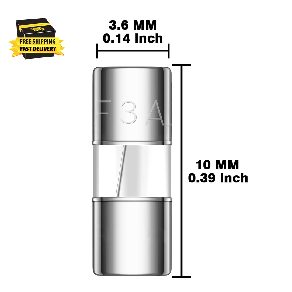 Christmas Light Fuses 3A 125V Ts-66 3 Amp Max 125 Volt Fast Blow Mini ...