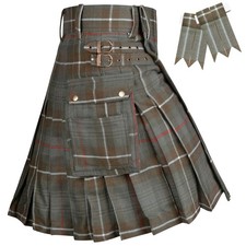 Tartan Utility Kilt for Men I 16oz Scottish Tartan Kilts 5 Yards Premium Acrylic