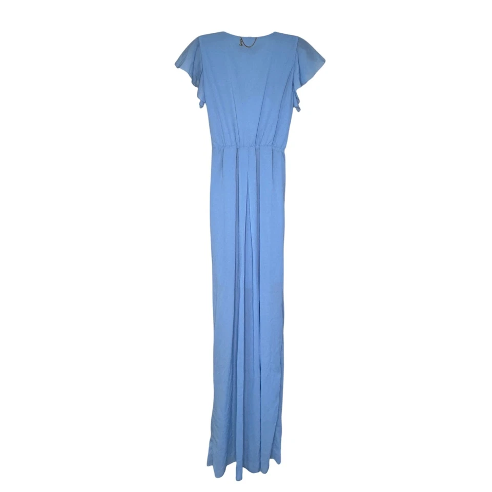Maxi Vestido Patrizia Pepe Sera Nuevo con Etiquetas Frente Torcido en Azul Cósmico Talla IT 40/US 4 Foto 3 de 4