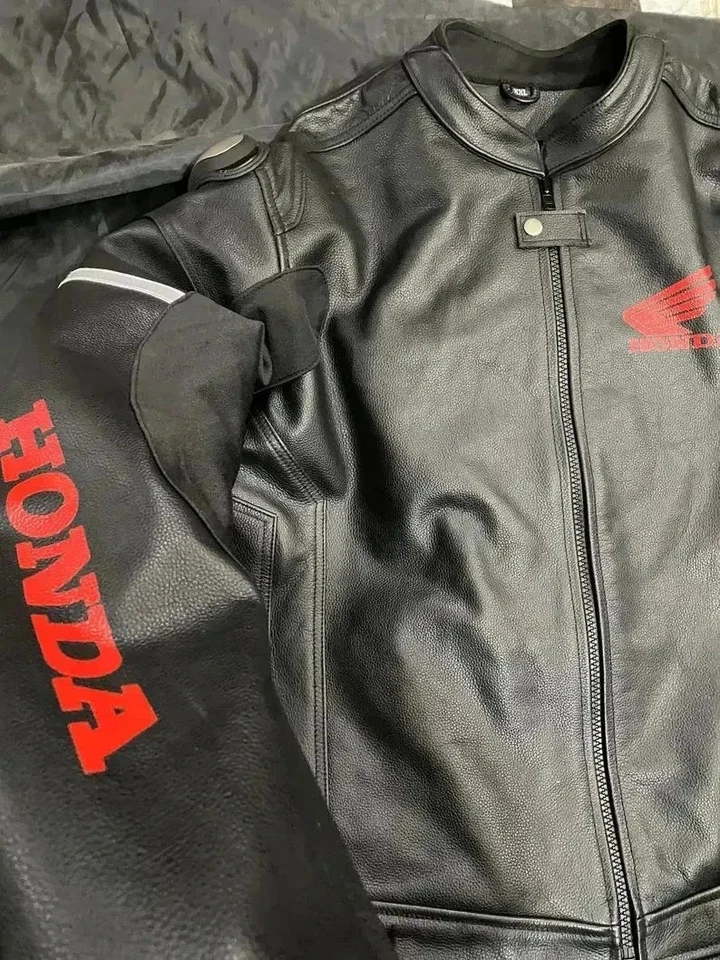 Nueva Chaqueta de Cuero Honda MotoGP Honda Motocicleta Carreras Motociclista Chaqueta Foto 3 de 4