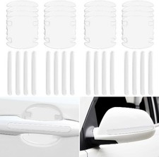 16PCS Car Door Handle Protector Film, Clear Transparent Waterproo Color: Clear