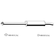 ERNST Vorschalldämpfer Mittelschalldämpfer passend für Mazda 3 BK 1.6 1.4