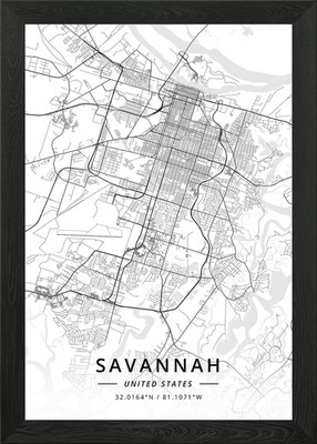 Savannah, USA Gerahmtes Wandbild Poster Leinwanddruck Bild